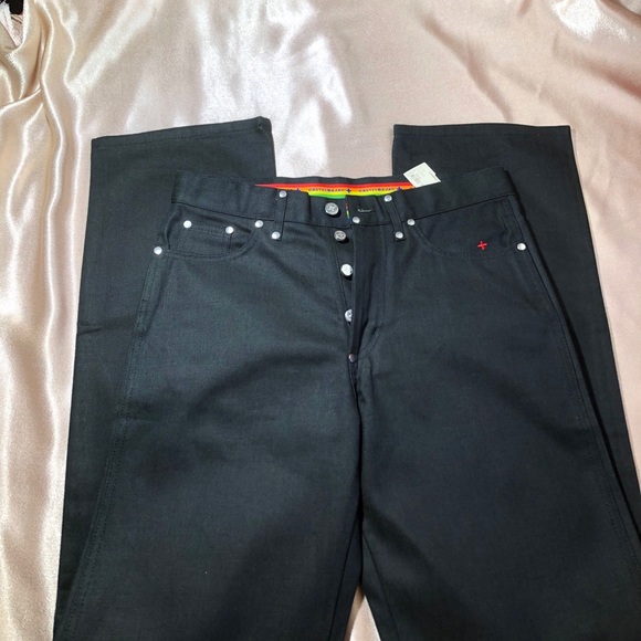 CASTEL BAJAC ITALY men black straight jeans 32 - Picture 10 of 10